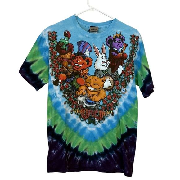 Liquid Blue Other - Liquid Blue Grateful Dead Alice in Wonderland Jam-Band Tie-Dye T-Shirt Medium